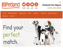 Tablet Screenshot of petlandfortmyers.com